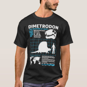 T-shirt Fiche Dimetrodon Dinosaur Faits