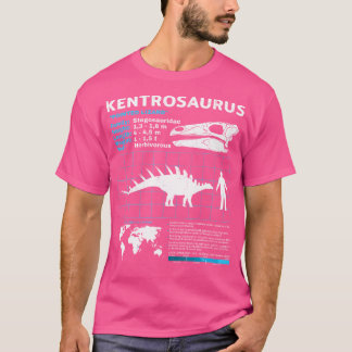 T-shirt Fiche d'information du Kentrosaurus Dinosaur Faits