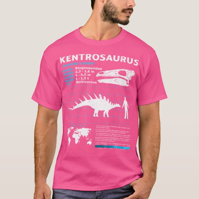 T-shirt Fiche d'information du Kentrosaurus Dinosaur Faits (Devant)