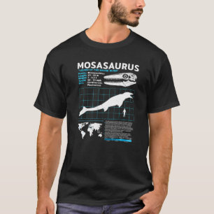 T-shirt Fiche d'information sur le Mosasaurus Dinosaure Fa