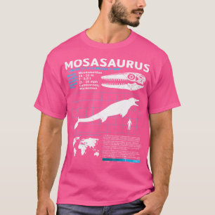 T-shirt Fiche d'information sur le Mosasaurus Dinosaure Fa