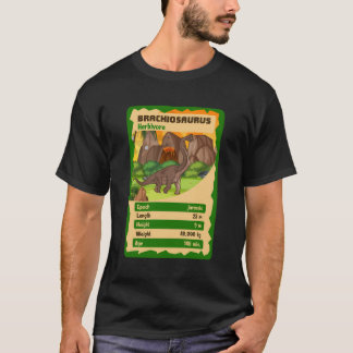 T-shirt Fiche du Quartet Brachiosaurus Dinosaur