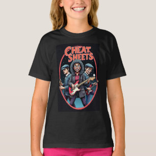 T-shirt Fiches de triche de musique pop pour enfants pour 