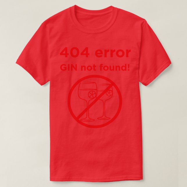 T-shirt Fichier d'erreur 404 introuvable (Design devant)