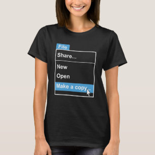 T-shirt Fichier faire une copie de l'informatique