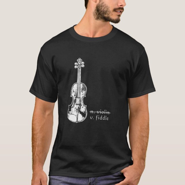 T-shirt Fiddle Not Violin Bluegrass Country Music Don (Devant)
