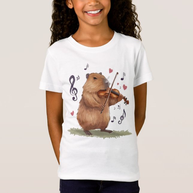 T-Shirt fiddler capybara (Devant)
