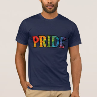 T-shirt FIDE Floral Rainbow Text LGBTQ+