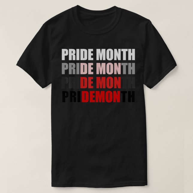 T-shirt FIDE MOIS changements de DEMON Funny LGBT Parade G (Design devant)