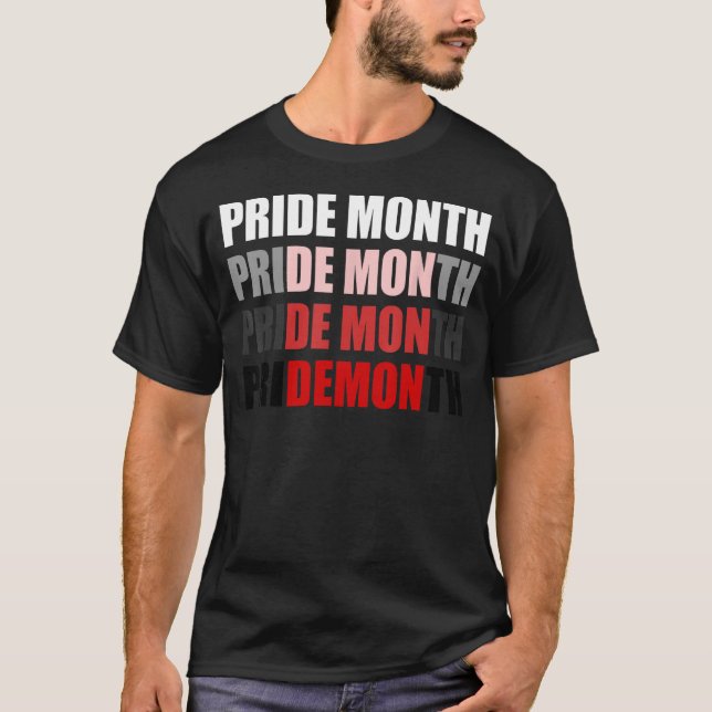T-shirt FIDE MOIS changements de DEMON Funny LGBT Parade G (Devant)