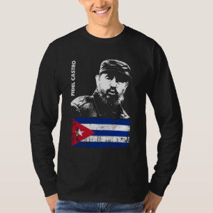 T-shirt Fidel Castro Cuba Révolution Drapeau cubain