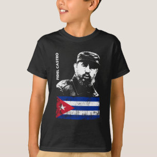 T-shirt Fidel Castro Cuba Révolution Drapeau cubain