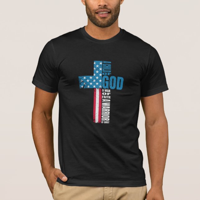 T-shirt Fidèle Et Intrépide : Guerrier De Dieu (Devant)