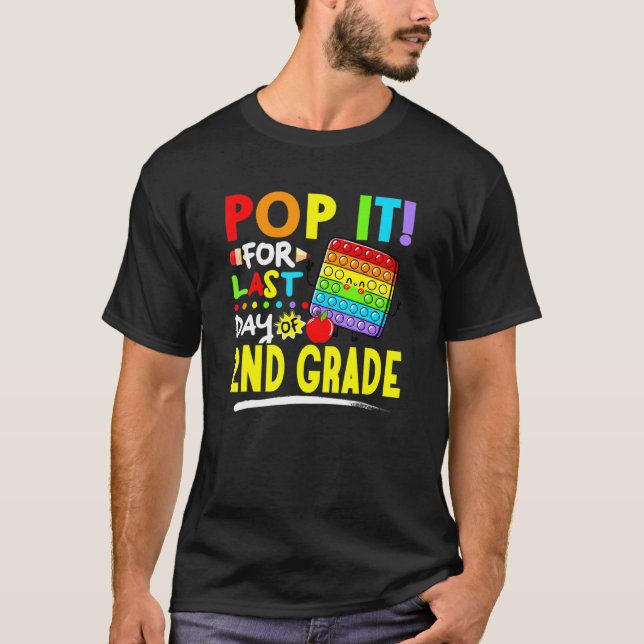 T-shirt Fidget Pop It Pour Dernier Jour De 2e Année Dernie (Devant)
