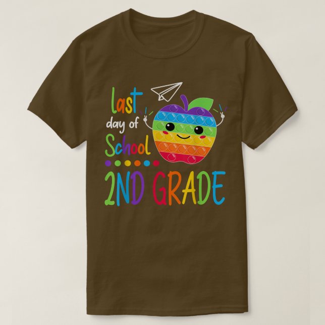 T-shirt Fidget Pop It Pour Dernier Jour De 2e Année Dernie (Design devant)