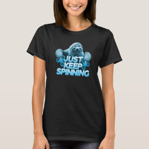 T-shirt Fidget Spinner Paresseux Continuez à Tourner Premi