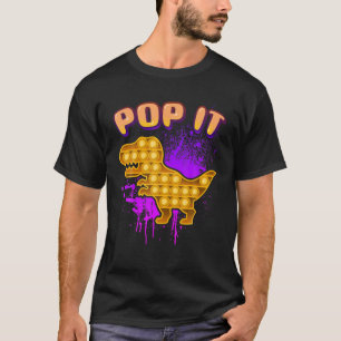 T-shirt Fidget Toy Pop It Dinosaur Pour Enfants
