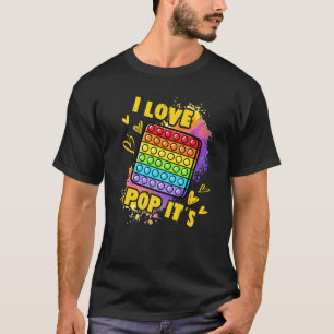 T-shirt Fidget Toy Pop It For Kids, Love Pop It's