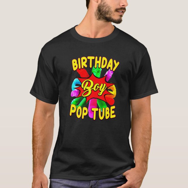 T-shirt Fidget Toy Pop Tube Birrthday Boy   (Devant)