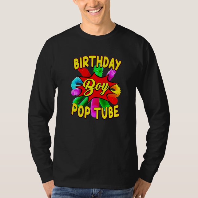 T-shirt Fidget Toy Pop Tube Birrthday Boy   (Devant)