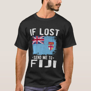 T-shirt Fidji Drapeau Souvenir - Si perdu envoyez-moi à Fi