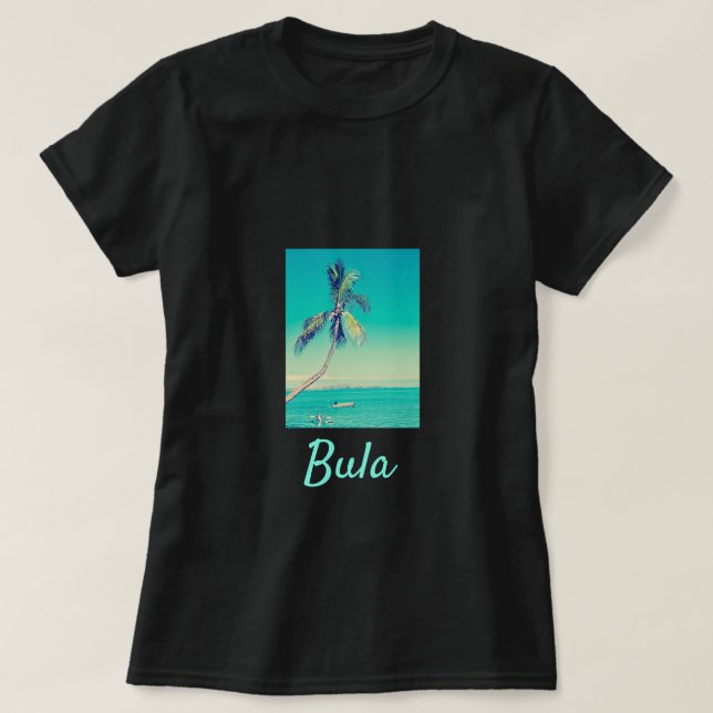 T-shirt Fidji îles Bula cocotiers palmiers voyage (Design devant)