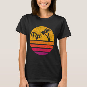 T-shirt Fidji style rétro les années 70 les années 80 Palm