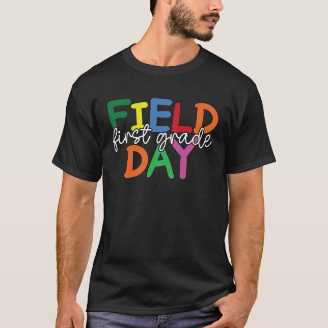 T-shirt Field Day 2023 First Grade School Teacher Kids 1st (Devant)