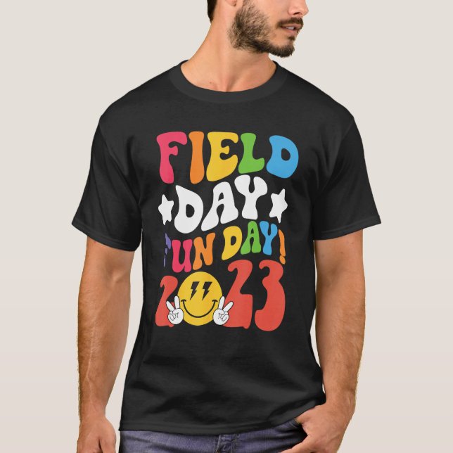 T-shirt Field Day Fun Day 2023 Groovy School Trip Teacher  (Devant)