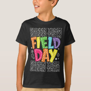 T-shirt Field Day Green Team Color War Camp Team Jeu Comp