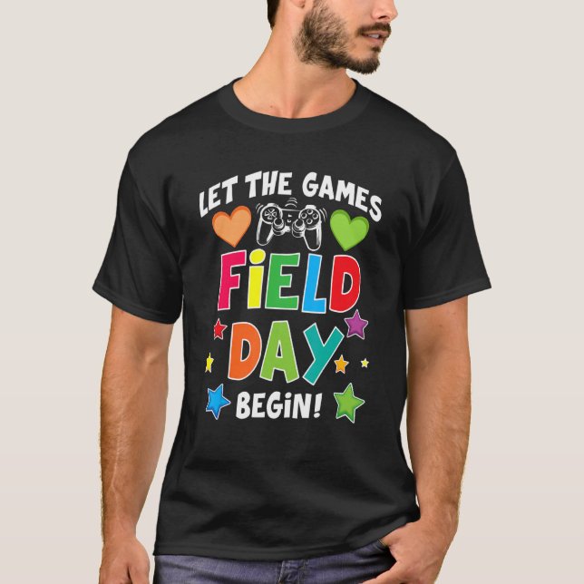 T-shirt Field Day Laisser Les Jeux Commencer Les Enfants G (Devant)
