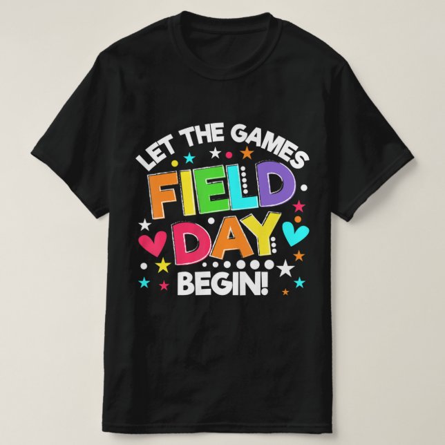 T-shirt Field Day Laisser Les Jeux Commencer Les Enfants G (Design devant)