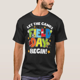 T-shirt Field Day Laisser Les Jeux Commencer Les Enfants G