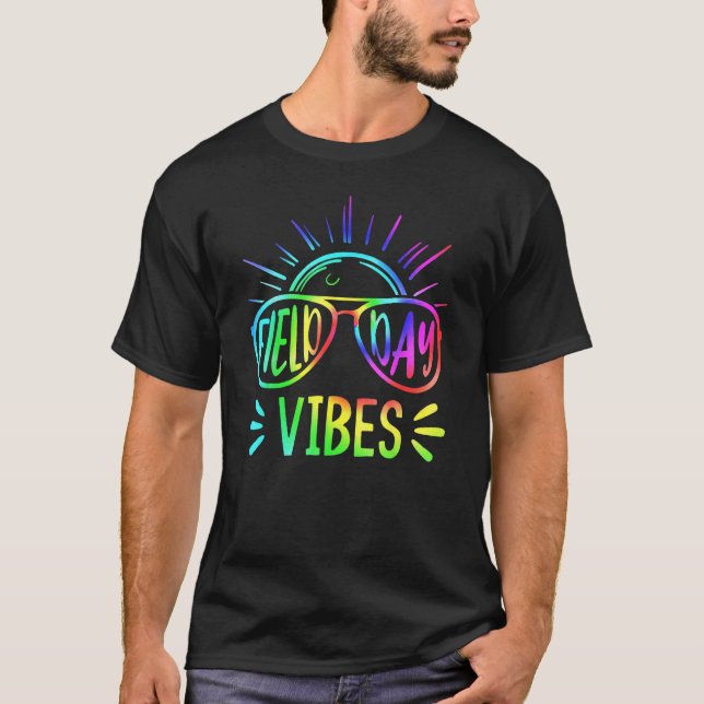 T-shirt FIELD DAY VIBES 2023 Teacher Kids Groovy Tie Dye H (Devant)