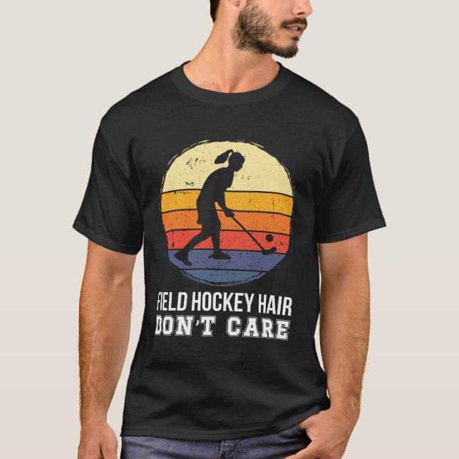 T-shirt Field Hockey Hair Field Hockey Player Field Hockey (Devant)