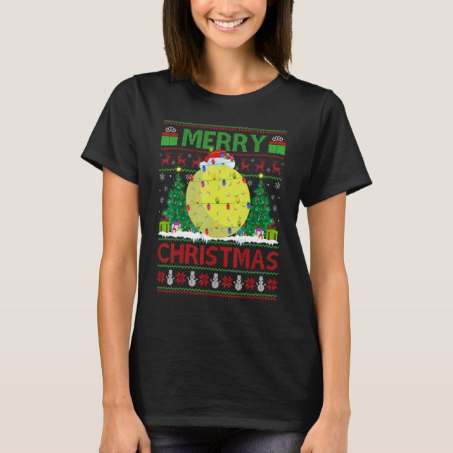 T-shirt Field Hockey   Xmas Tree Santa Field Hockey Christ (Devant)