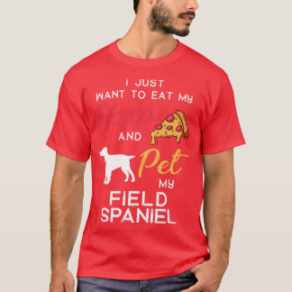 T-shirt Field Spaniel Chien Pizza Lover Propriétaire Noël