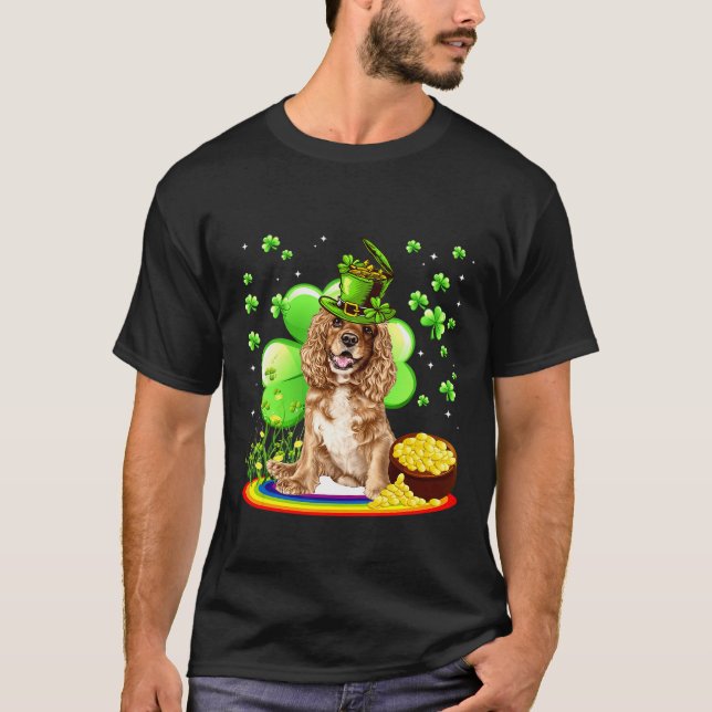 T-shirt Field Spaniel Dog St Patricks Day (Devant)