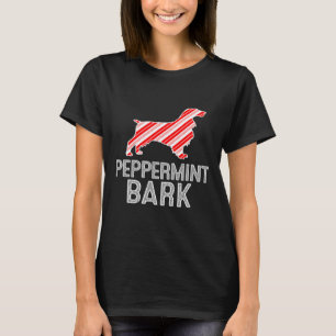 T-shirt Field Spaniel Peppermenthe Bark Christmas Chien