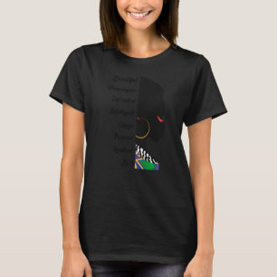 T-shirt Fier Africain Américain Femme Bhm Noir Histoire Lu