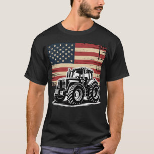T-shirt Fier agriculteur américain Hommes Femmes Tracteurs