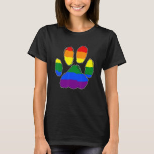 T-shirt Fier allié LGBT Furie Arc-en-ciel Chien Chat Paw K