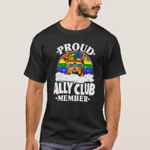 T-shirt Fier Ally Club Membre Chat Rainbow Gay pride Lesbi