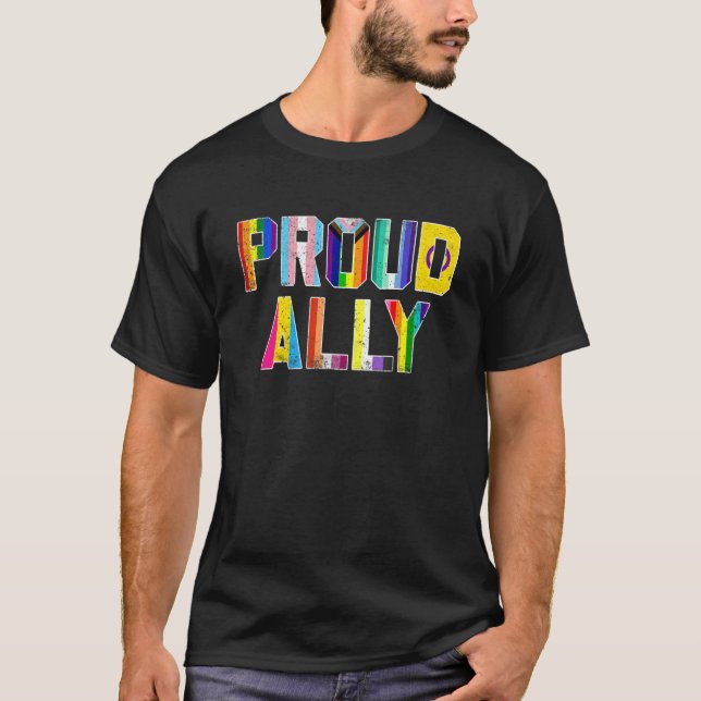 T-shirt Fier Ally Lgbt Lgbtq Histoire Noire Gay Lesbienne  (Devant)