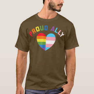 T-shirt Fier Ally LGBT Rainbow Heart Mois Gay pride