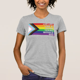 T-shirt Fier Ally LGBTQ Gay Lesbian Trans Live Comme Livre