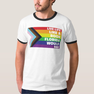 T-shirt Fier Ally LGBTQ Gay Lesbian Trans Live Comme Livre