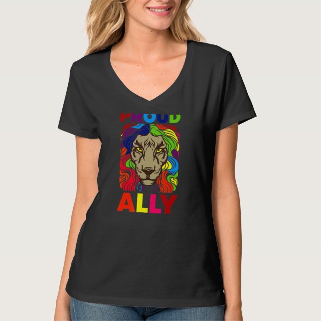 T-shirt Fier Ally Lgbtq Supporter (Devant)