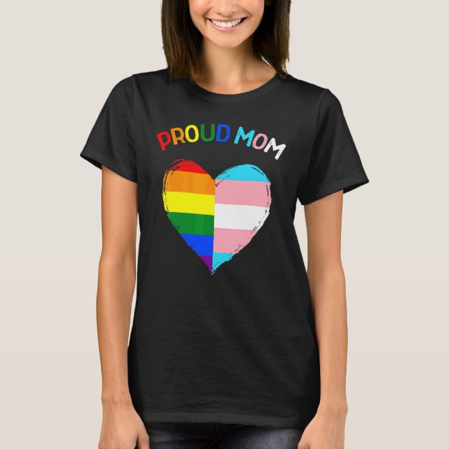 T-shirt Fier Ally Lgbtq Transgenre Fier Maman Fier Trans (Devant)