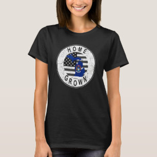 T-shirt Fier America State Flag US Home Grown Michigan